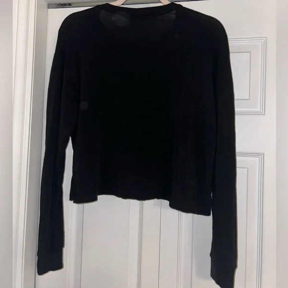 Lock & Key Black Ruffle Sleeve Shirt - Picture 3 of 4